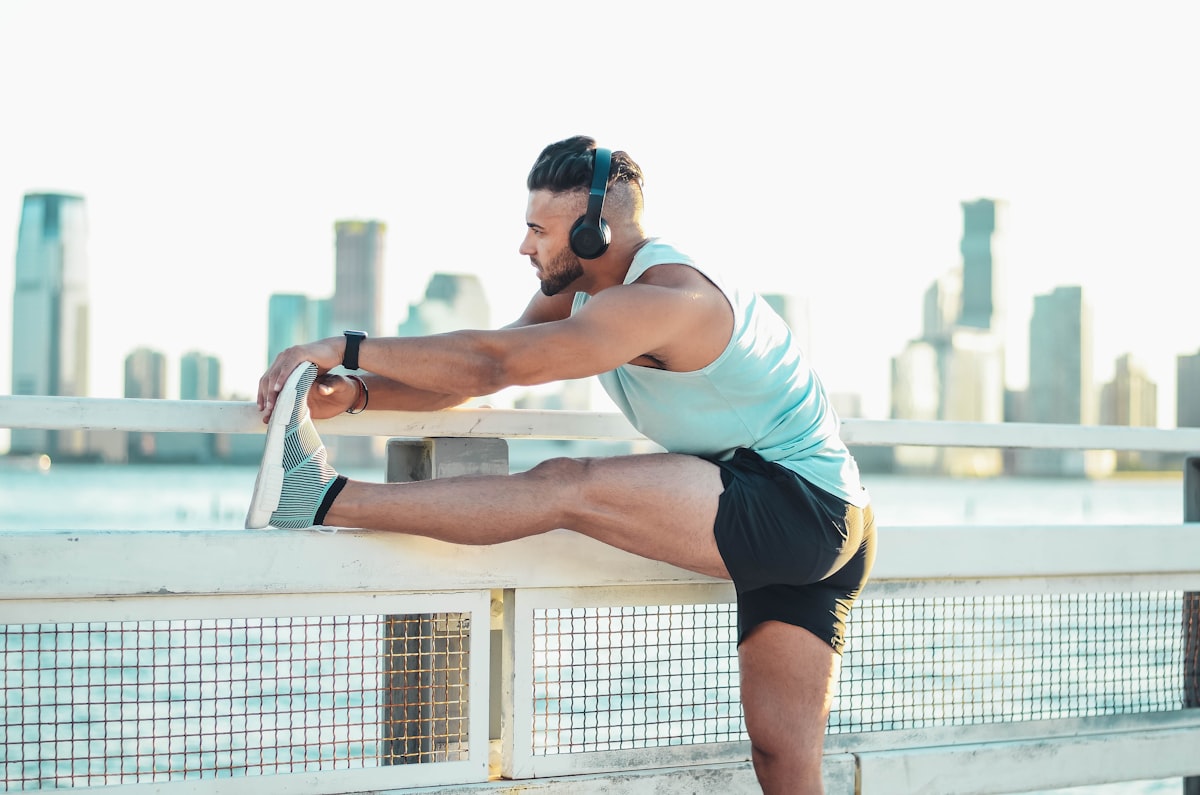Participant demonstrating core strengthening exercise
